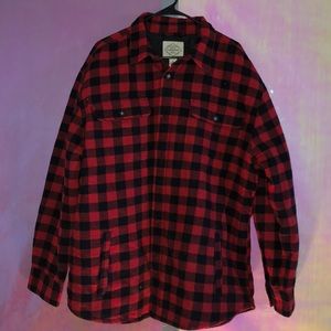 checkered thick long sleeve with pockets